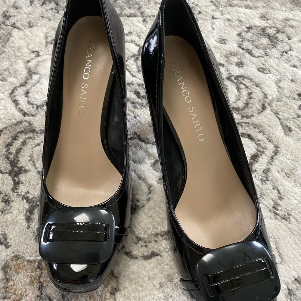 Franco Sarto Utara Black Slip on 3” Pump